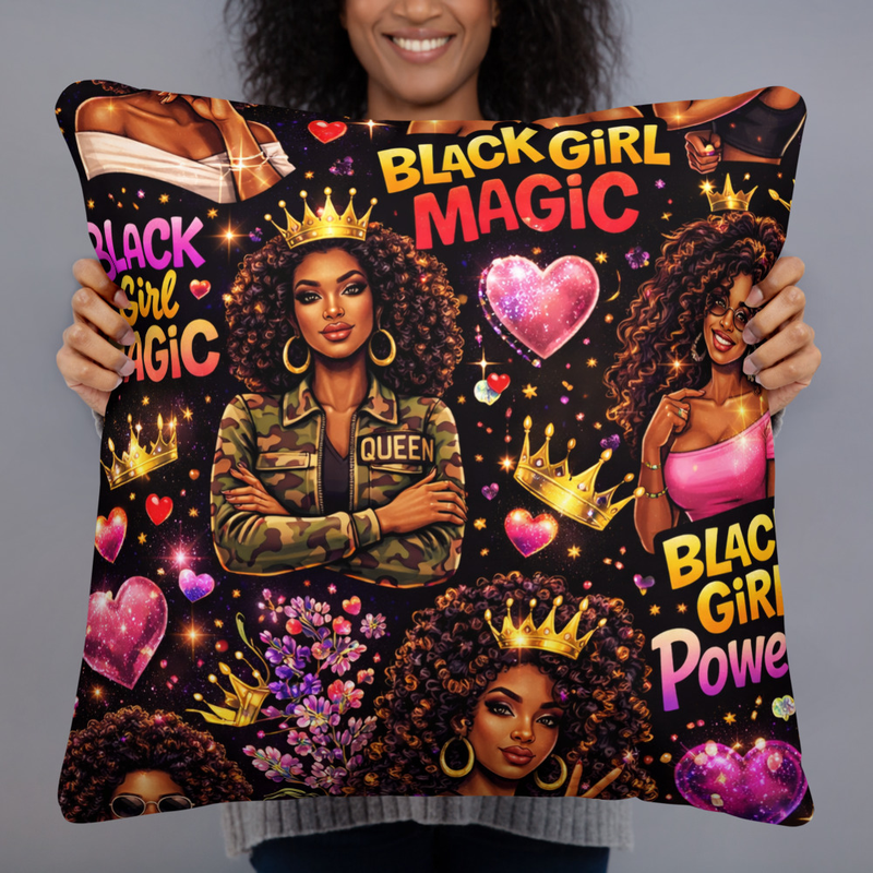 Afro American Woman Magic Pillow