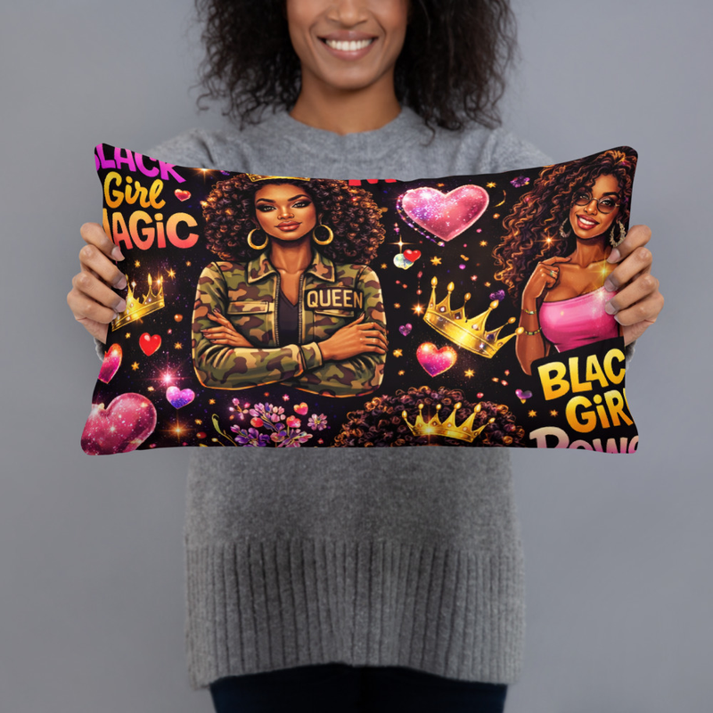 Afro American Woman Magic Pillow