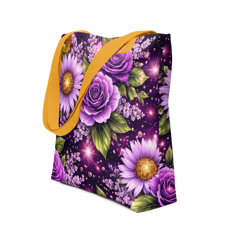 PURPLE FLOWER TOTE