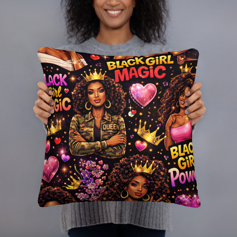 Afro American Woman Magic Pillow