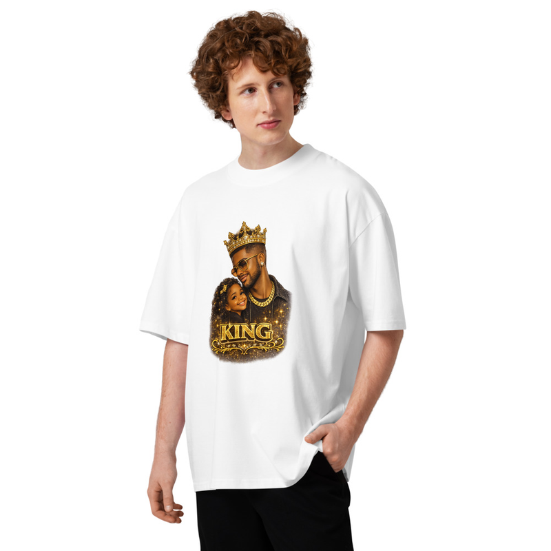 Unisex organic oversized high neck t-shirt