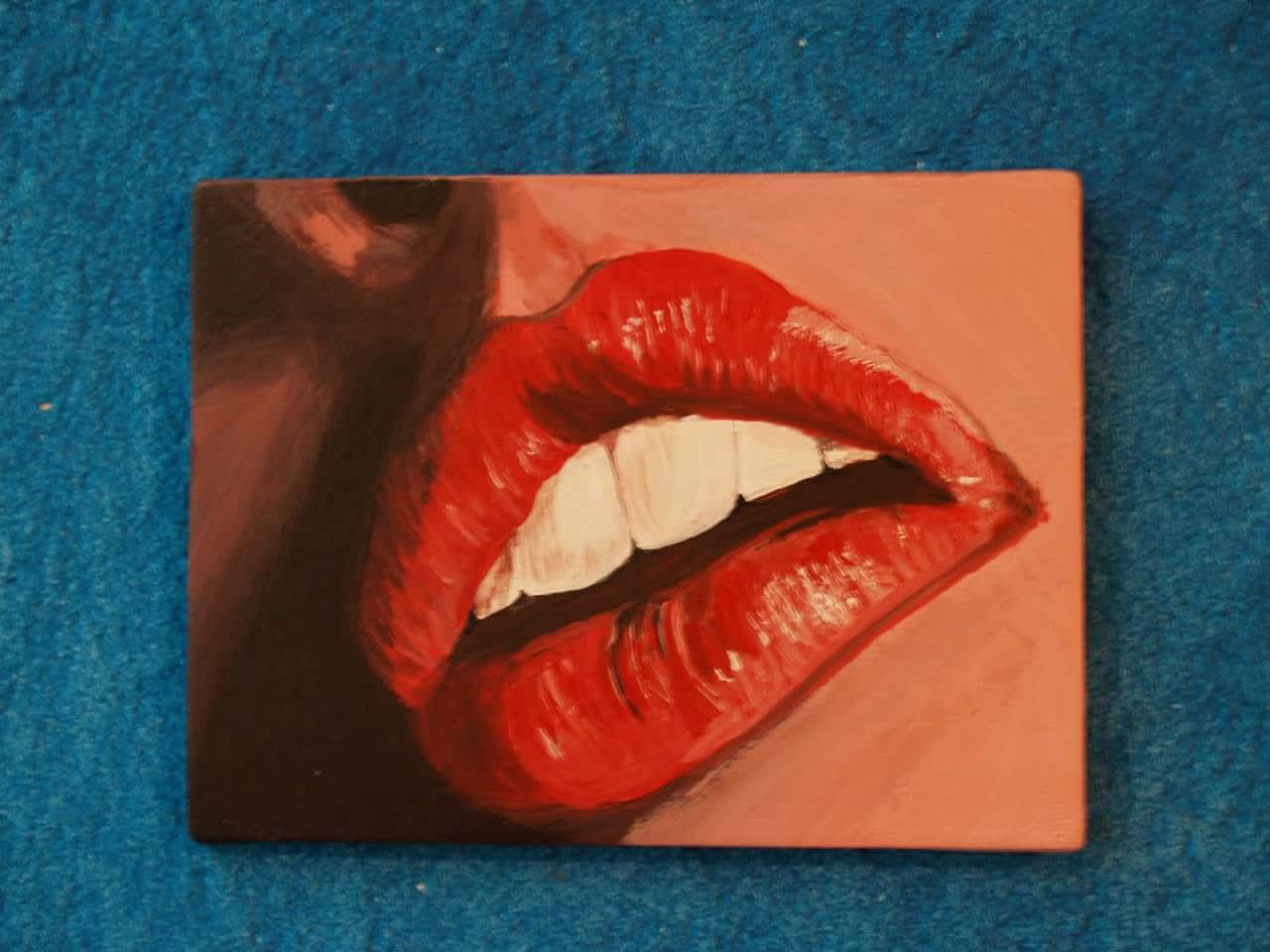 Red Lips Canvas Art