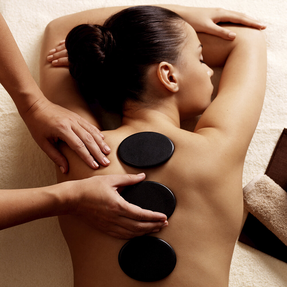 Couples Coconut oil and Hot Stone