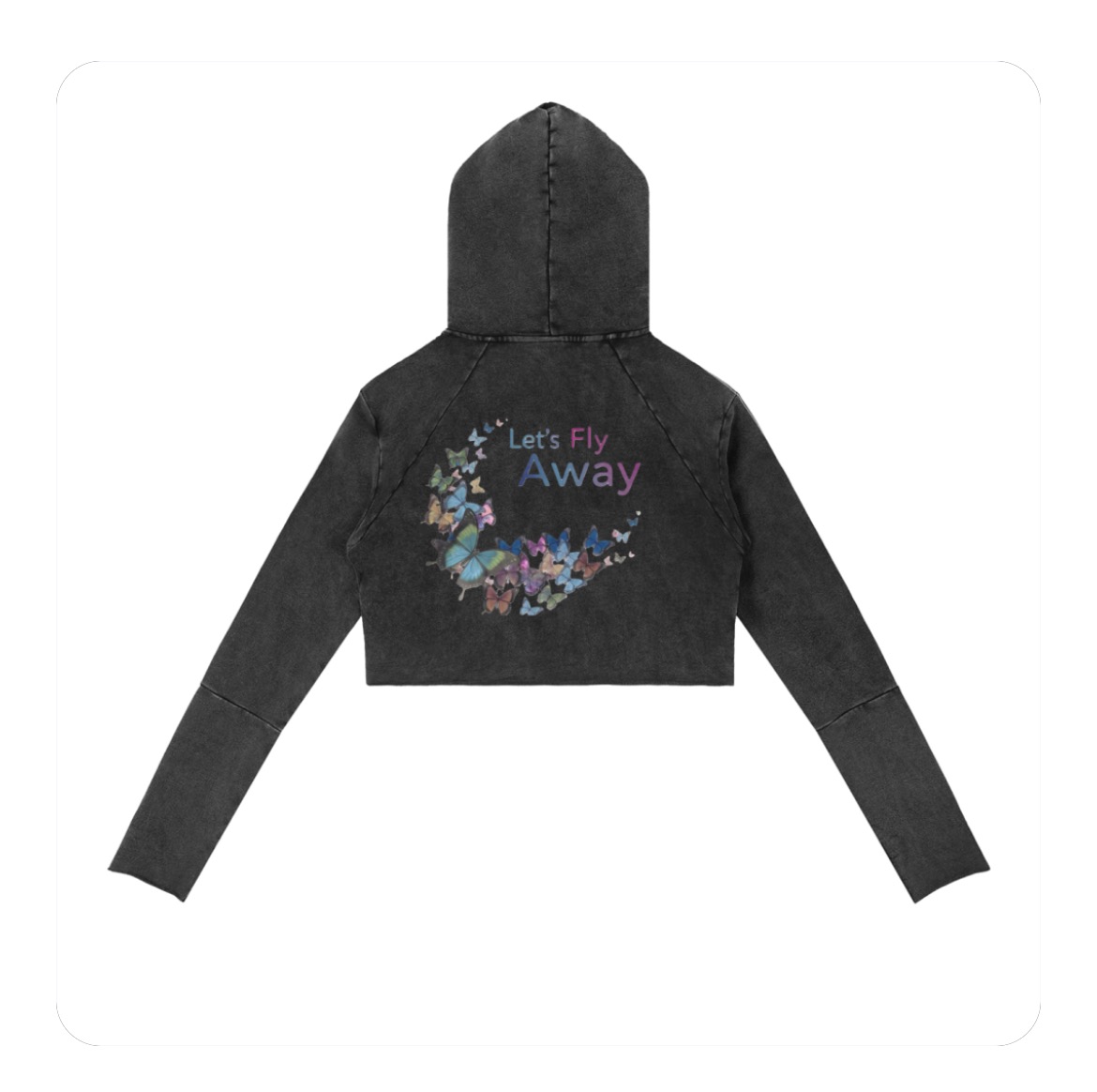 Butterfly  Cropped Hoodie