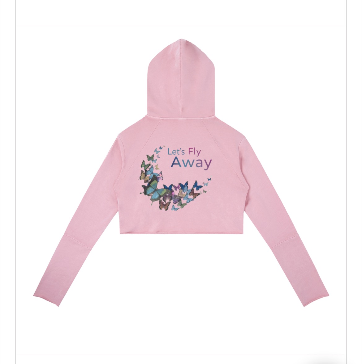 Butterfly  Cropped Hoodie