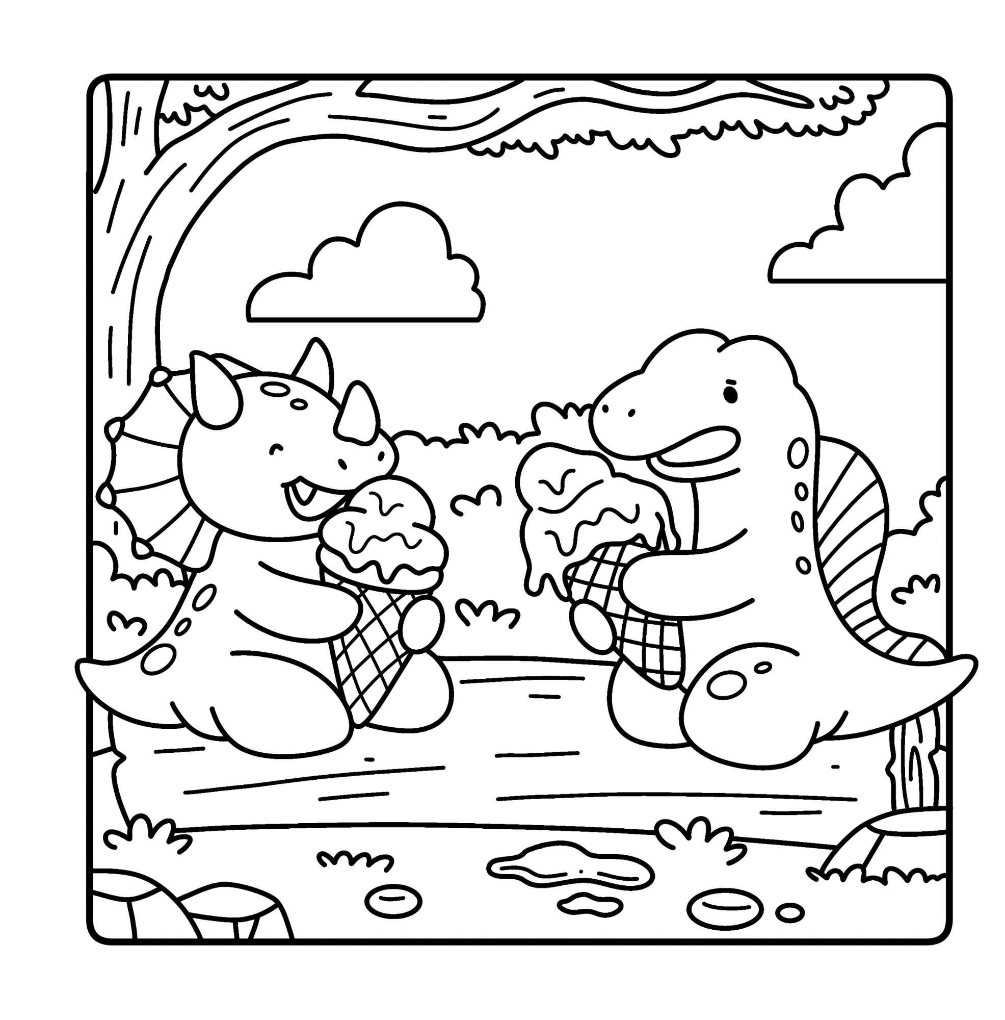 Cozy Kawaii Dinosaurs