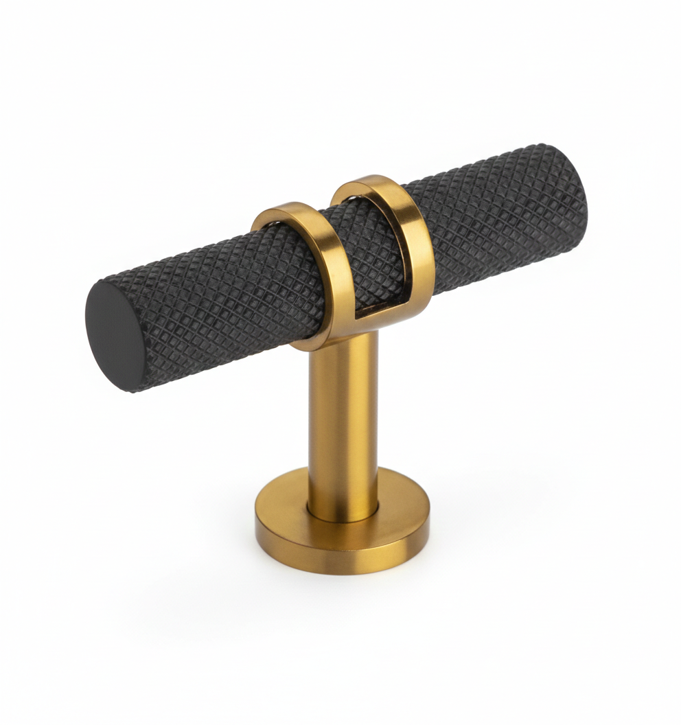 Modern Brass & Textured Drawer Pull