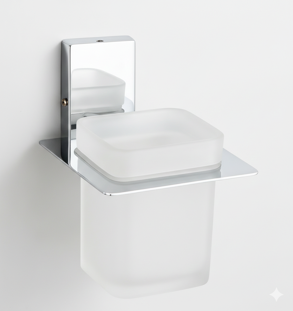 Frosted Glass Wall-Mounted Soap Dish
