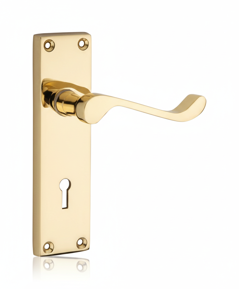 CR1A02 Gold Chrome Finish Door Lever (150 x 43mm)