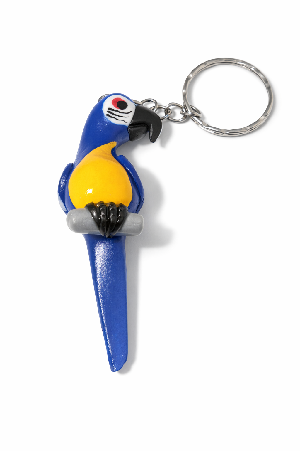 Llavero de loro azul