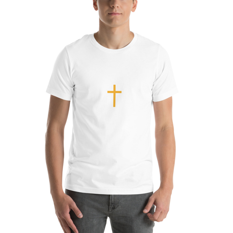 Battle 1 Gold Cross T-Shirt | Christian Apparel