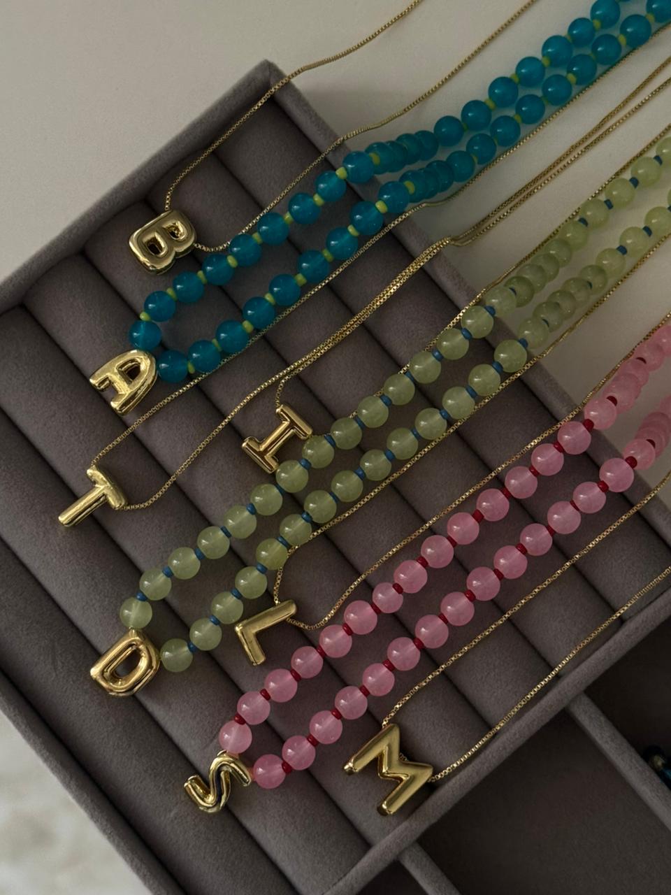 Beaded Initial Necklace