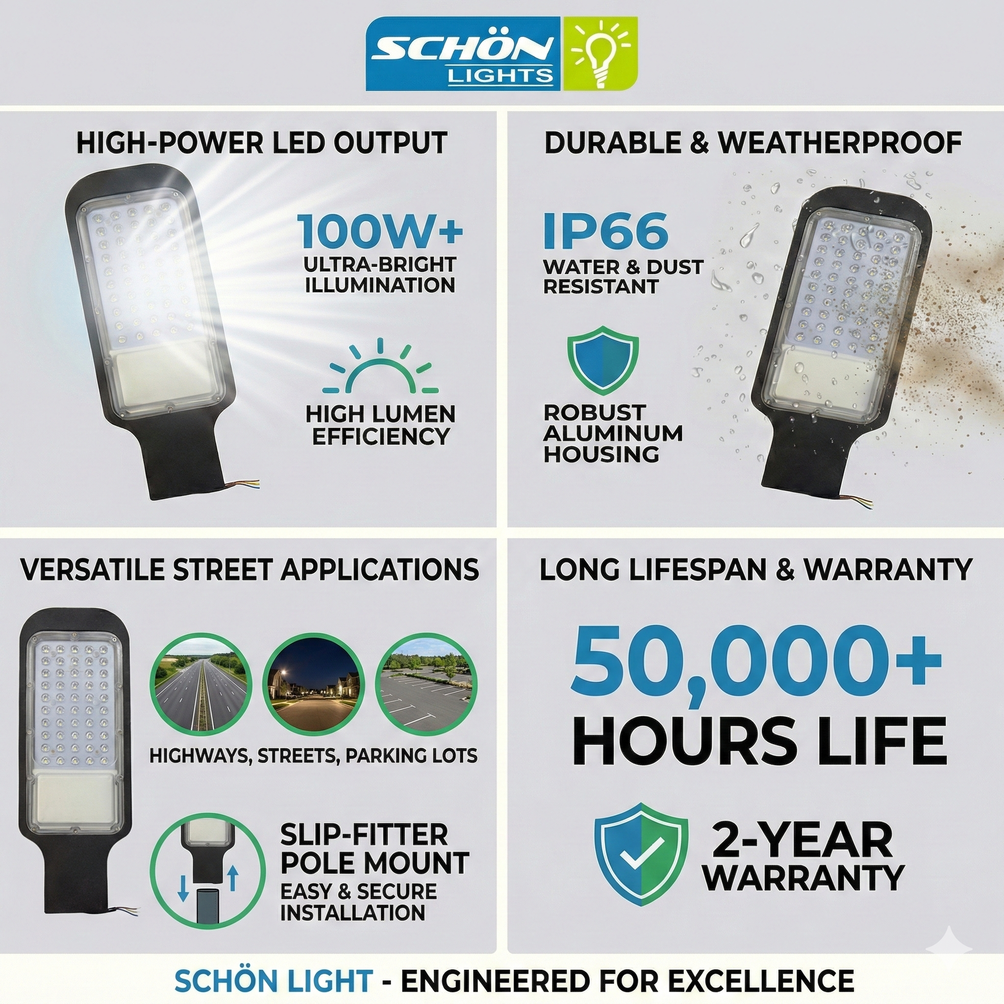 Schön LED Street Light 100W