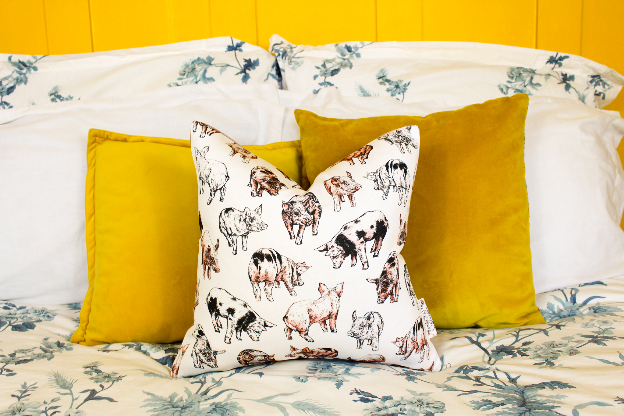 Piglets Print Handmade Cushion