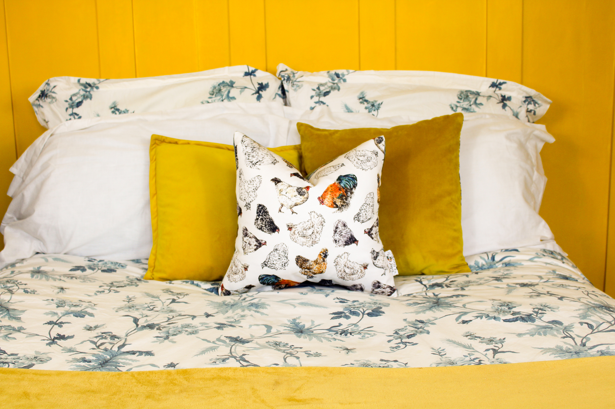 Chickens Print Handmade Cushion