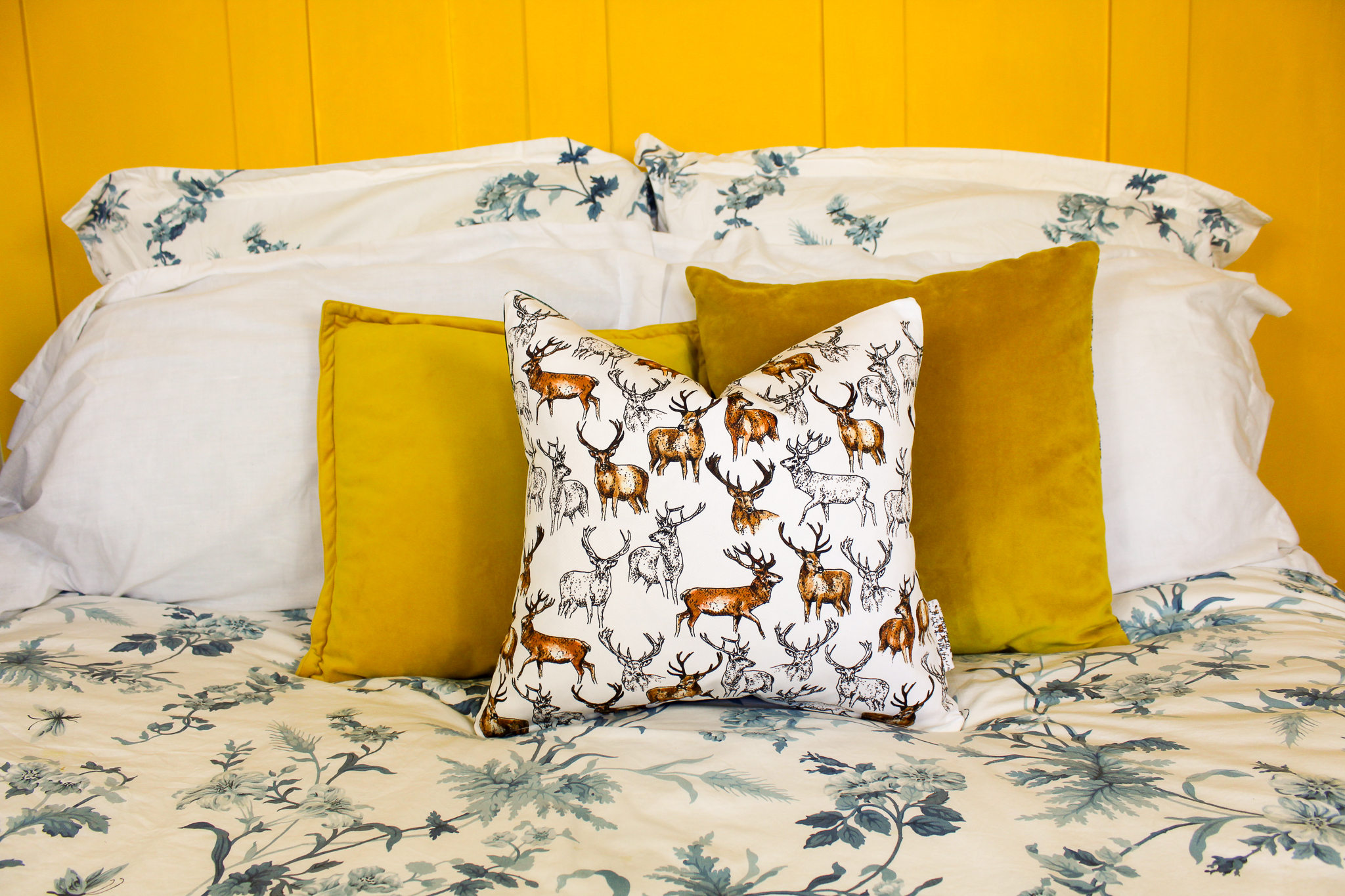 Stag Wildlife Deer Print Handmade Cushion