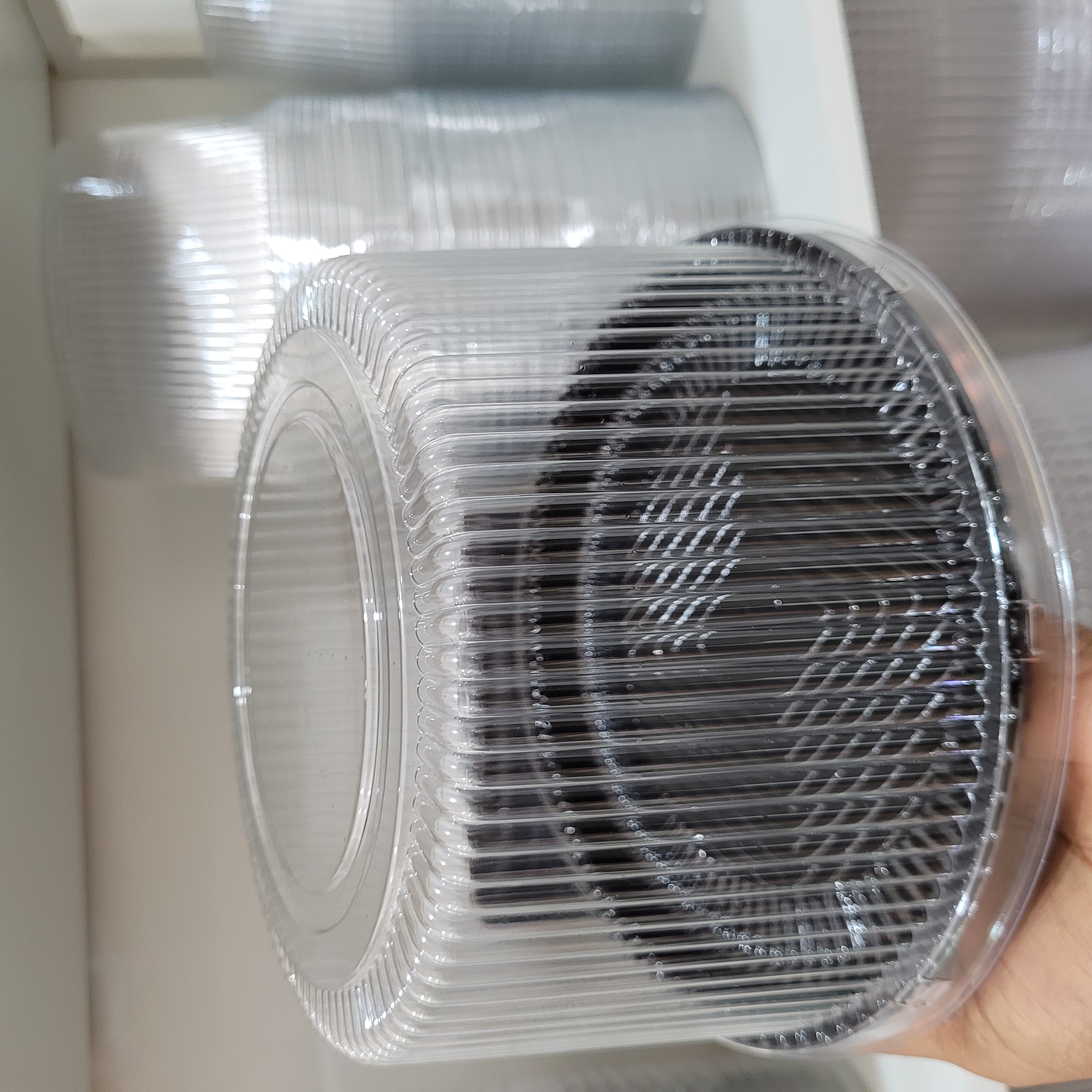 B.32 Embalagens Plásticas com tampa transparente para bolos, e Doces