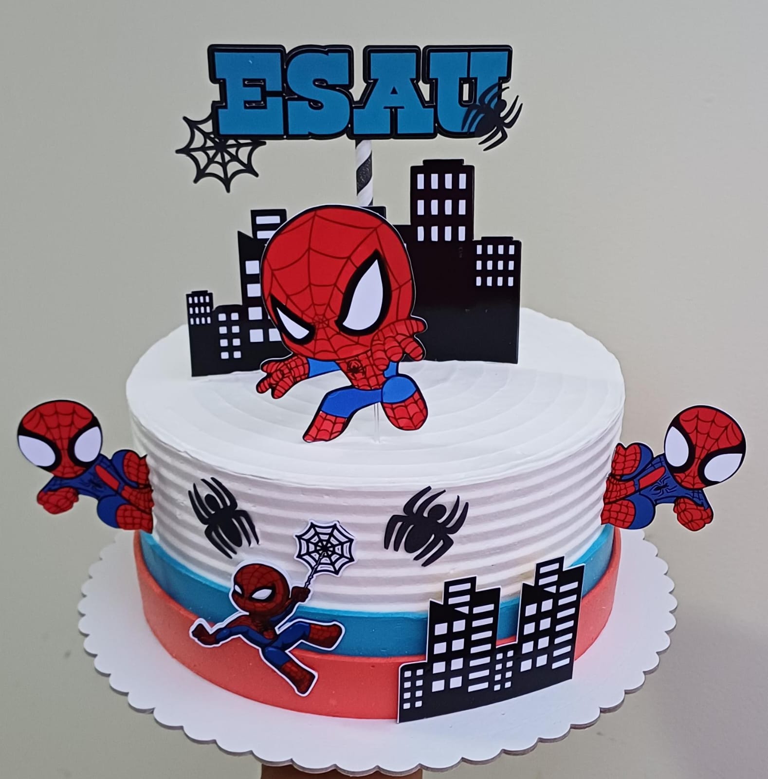 Topo de bolo Tema Homem-Aranha