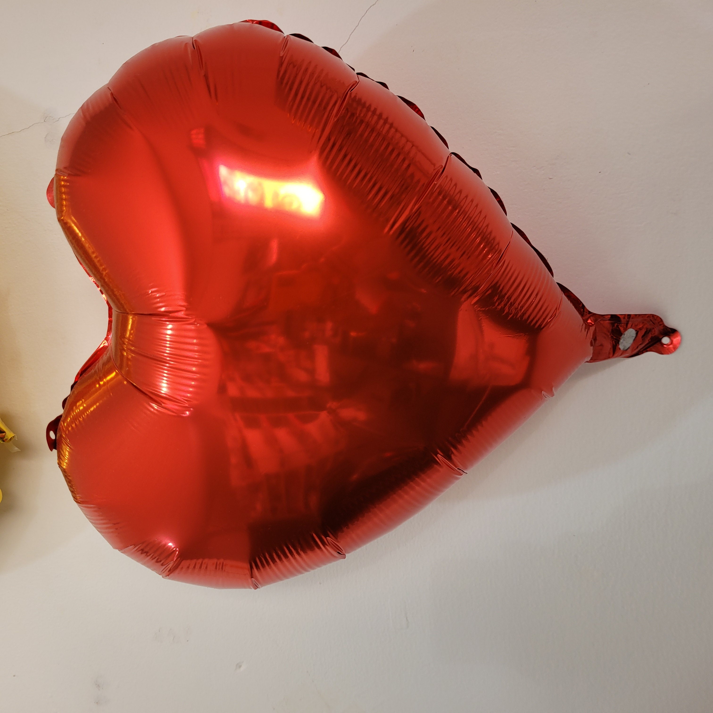Balão vermelho metalizado de coração  45cm