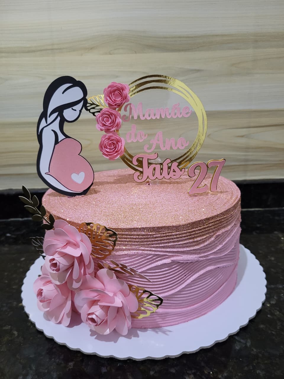 topper de bolo Mamãe do Ano