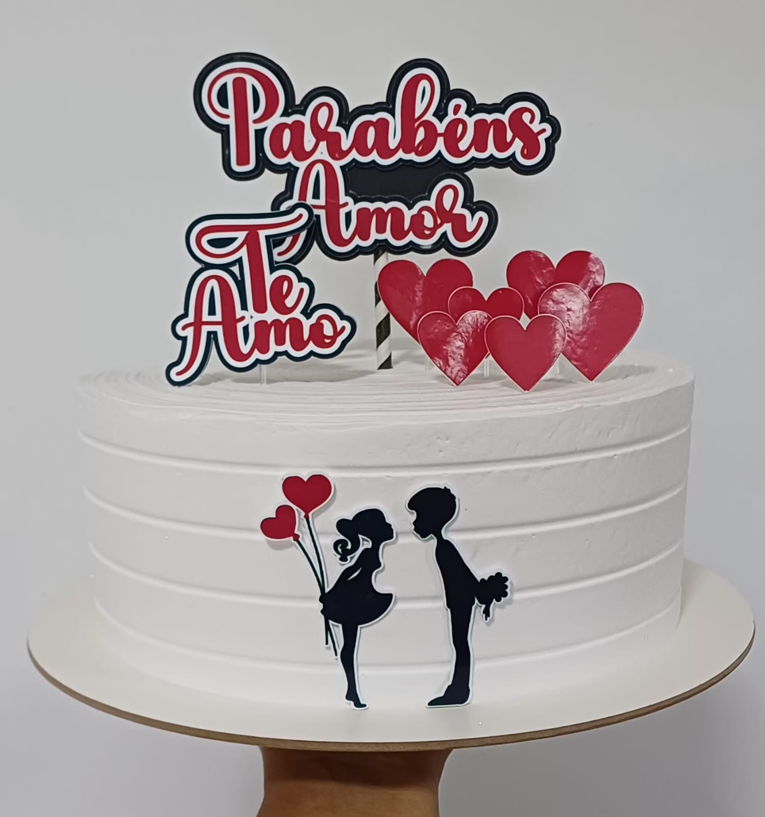 Topper Romântico  Parabéns Amor