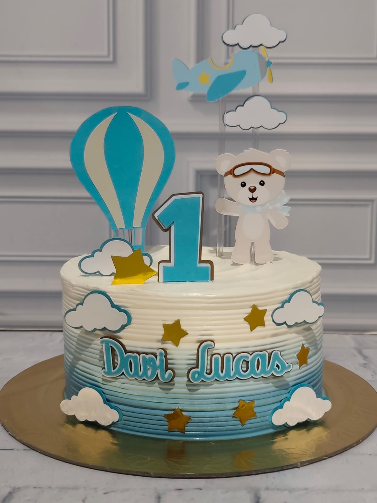 topper de bolo tema ursinho boleiro