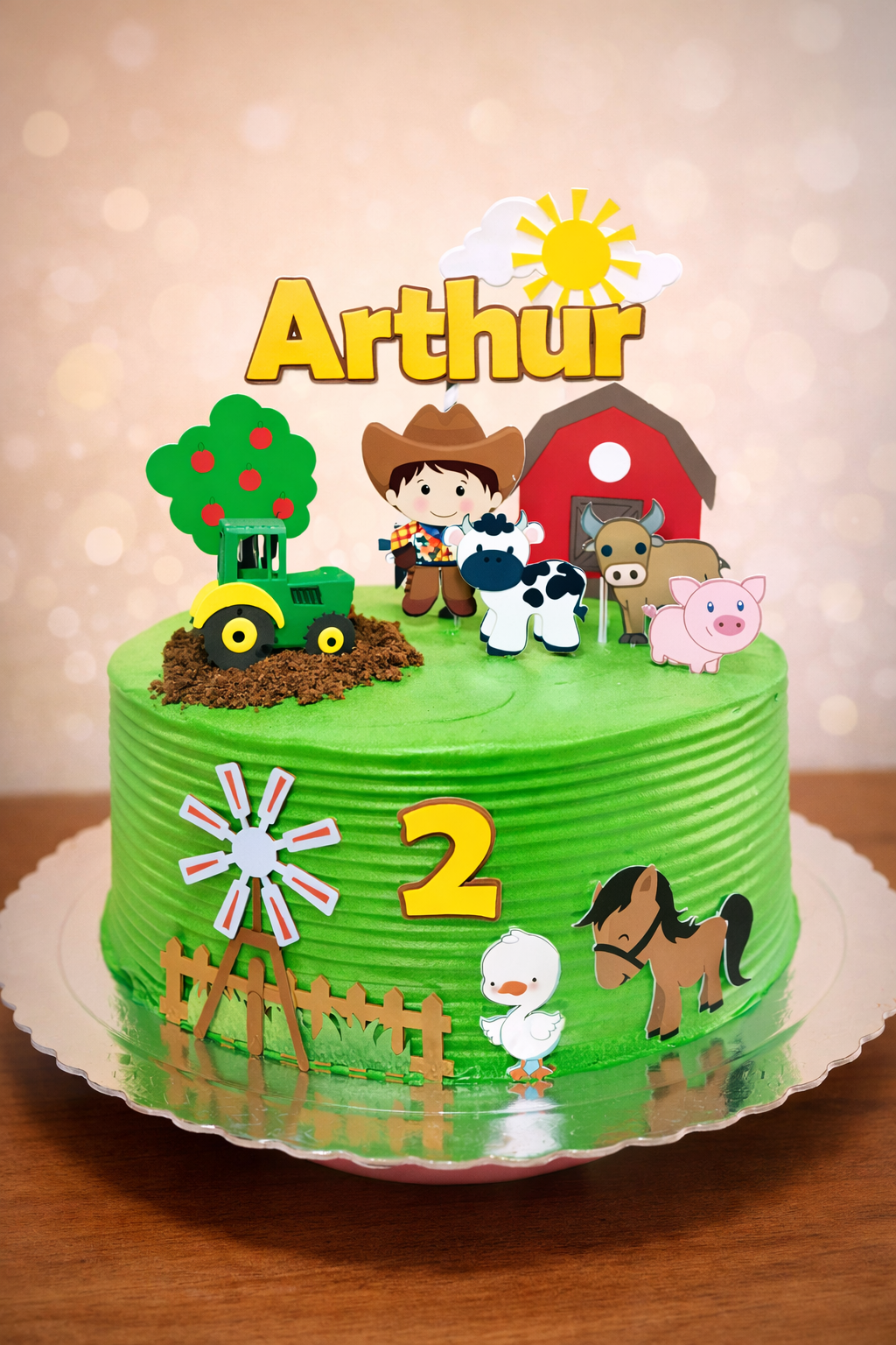 topper de bolo tema fazendinha 3d