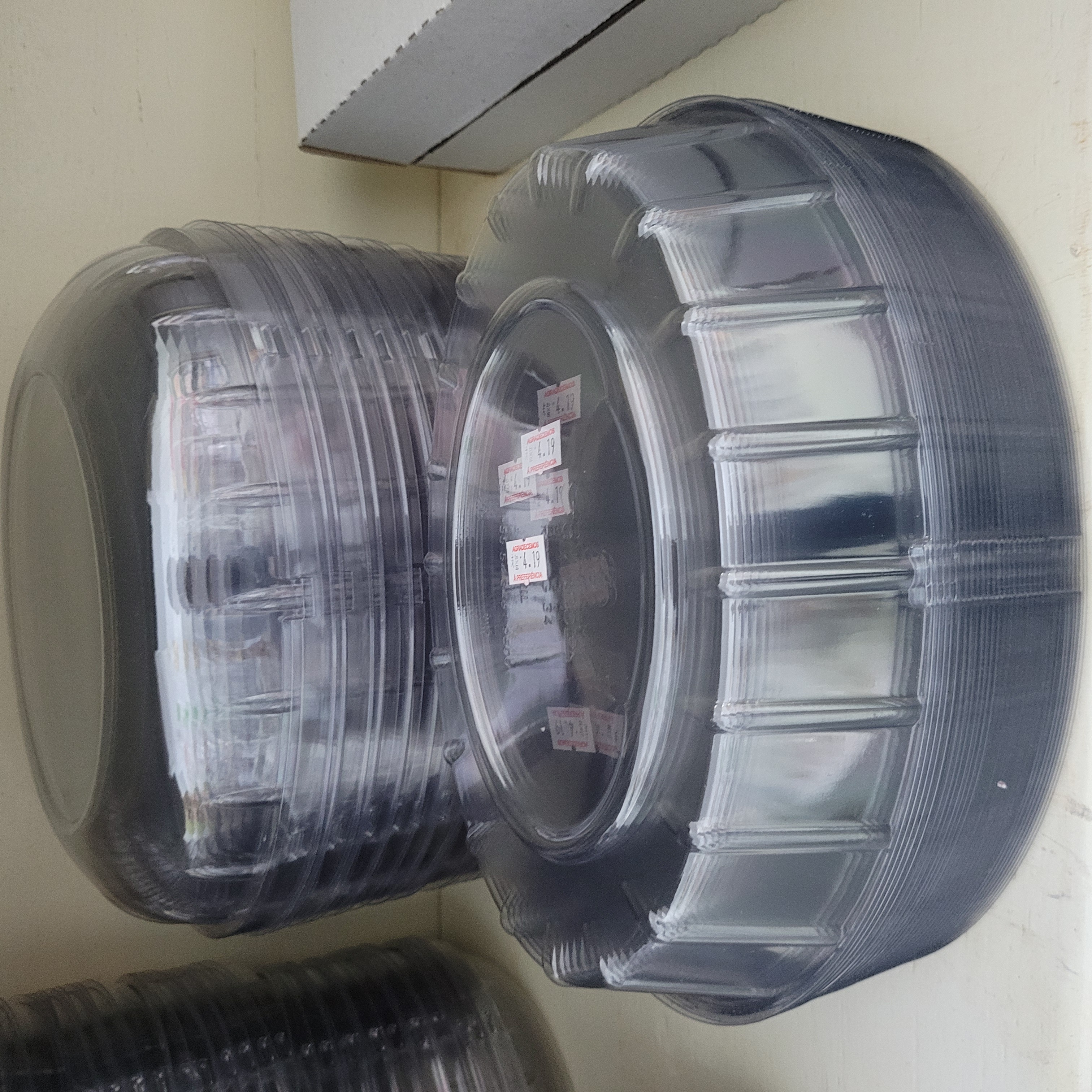 G 34 Embalagem Plástica oval para  tortas, pavês, banofe etc . Capacidade de até 2kg..