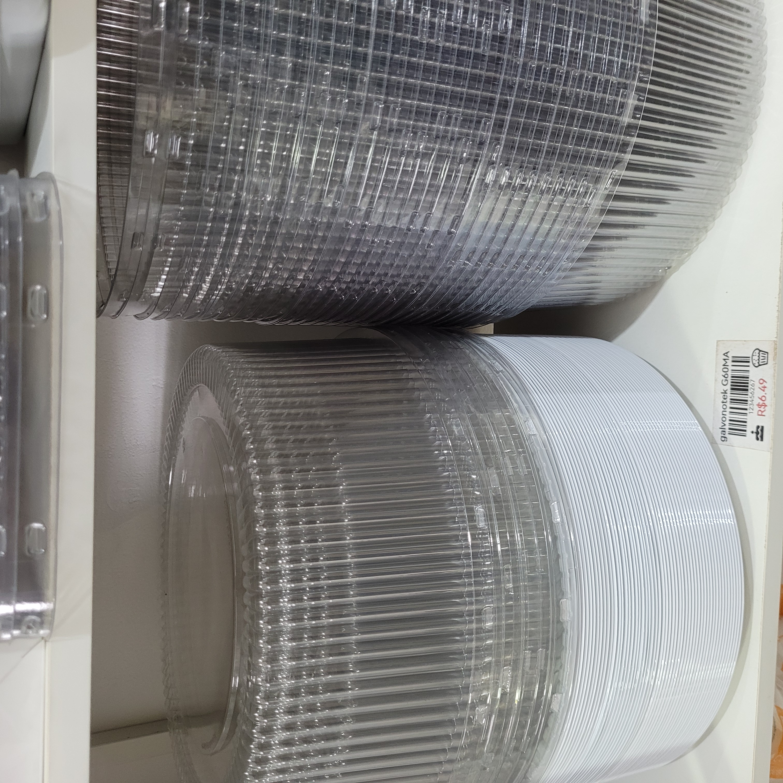 G 60 M Embalagem fechada transparente para bolos 