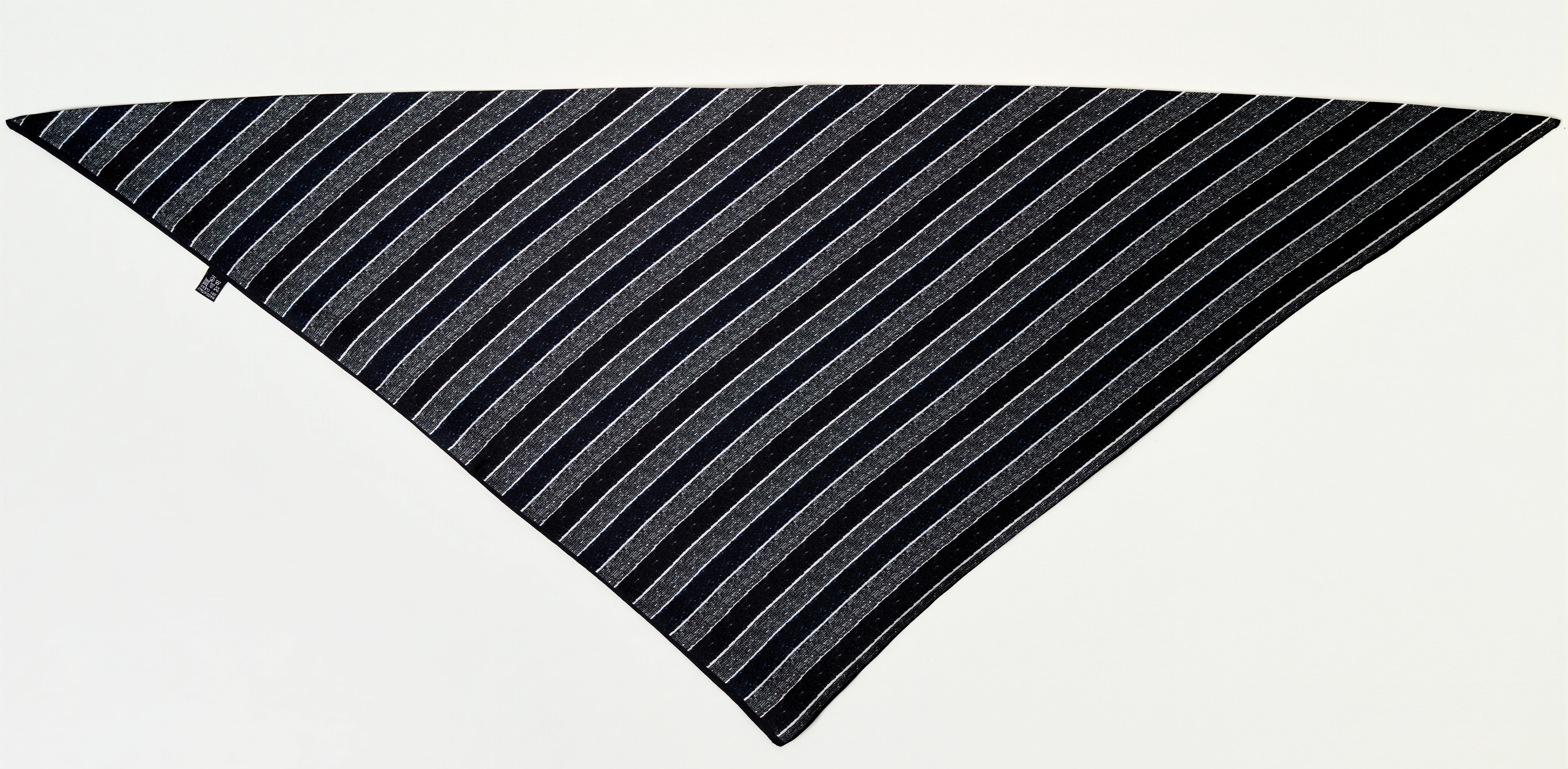 Foulard Carré Triangle Rayé Noir