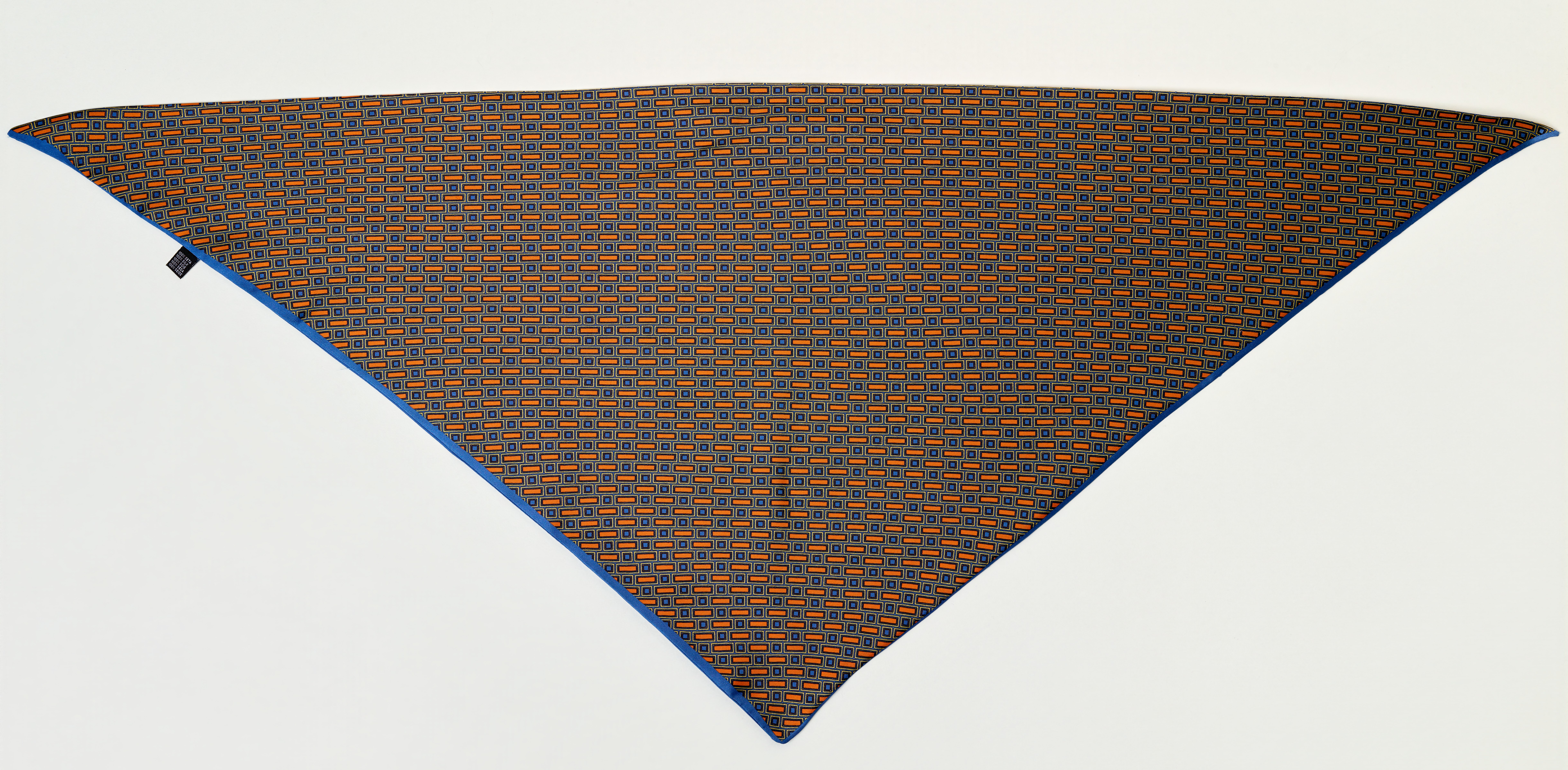 Foulard Carré Triangle Orange Rectangles 