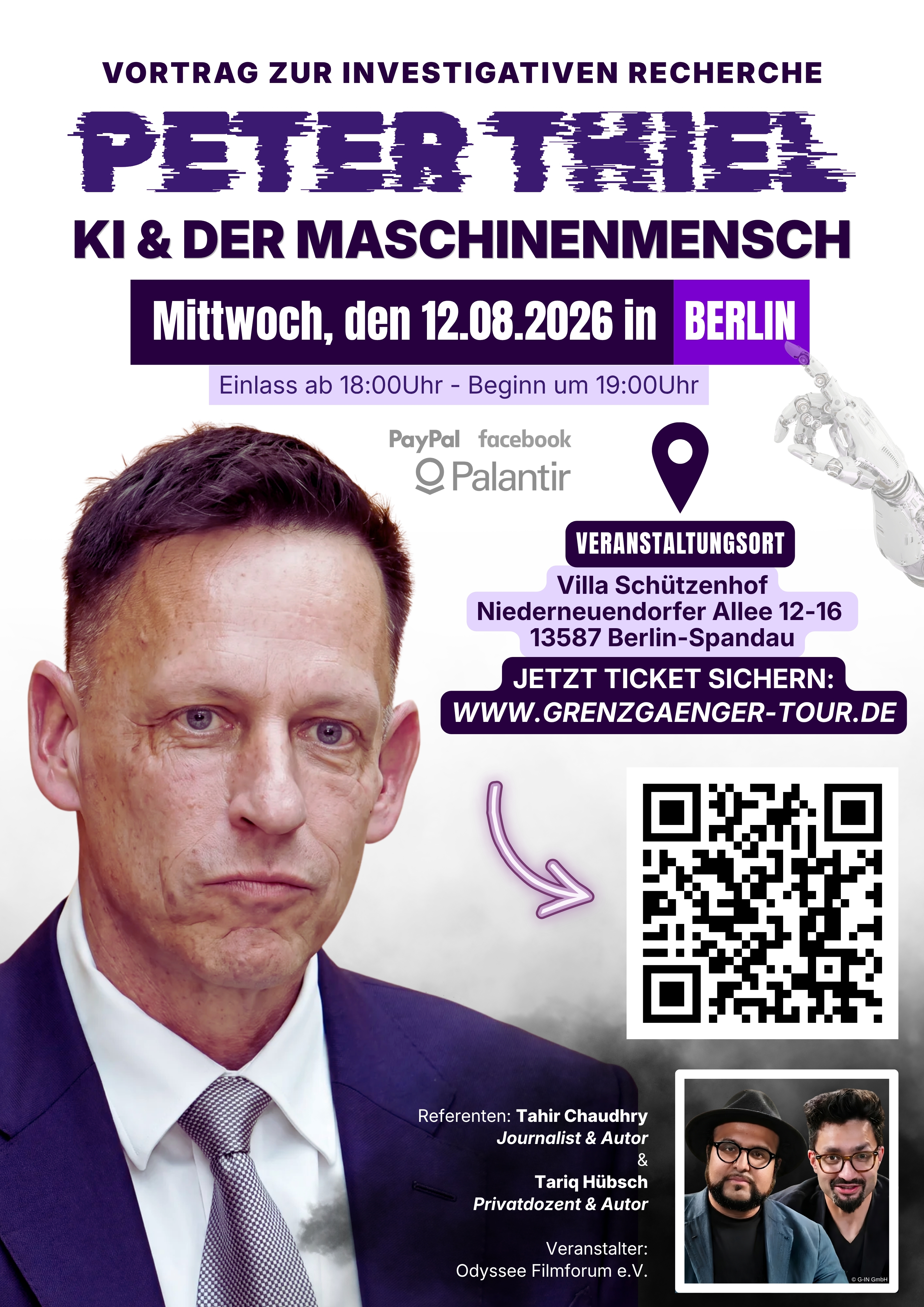 Berlin: PETER THIEL - Vortrag - 12.08.2026