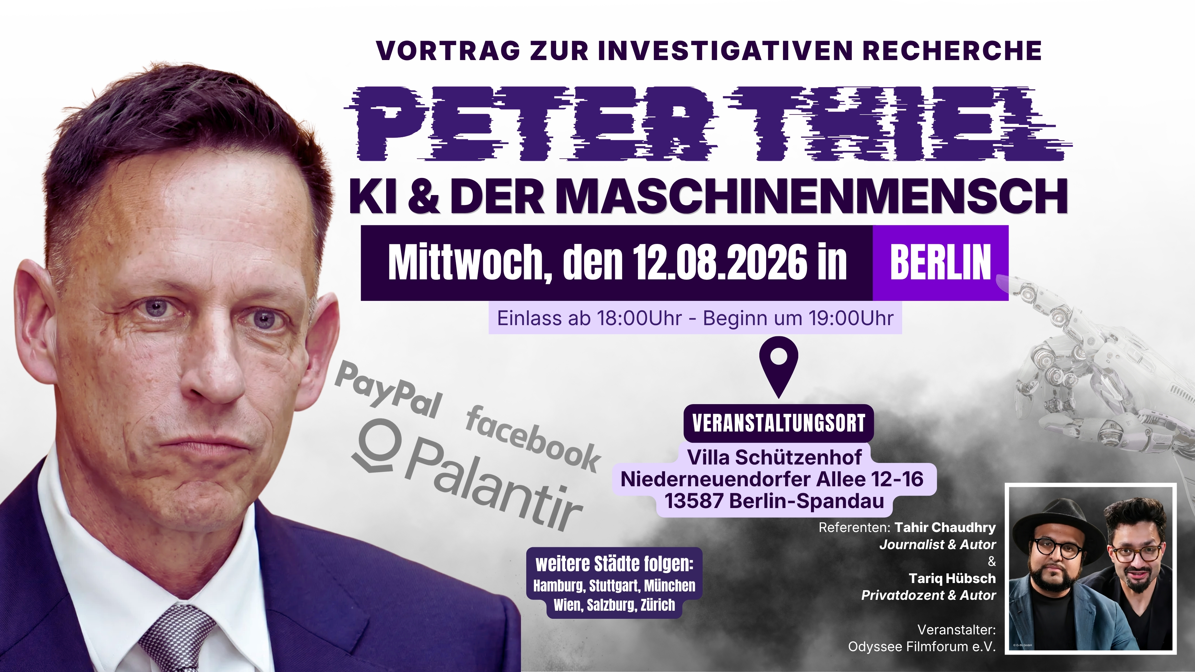Berlin: PETER THIEL - Vortrag - 12.08.2026