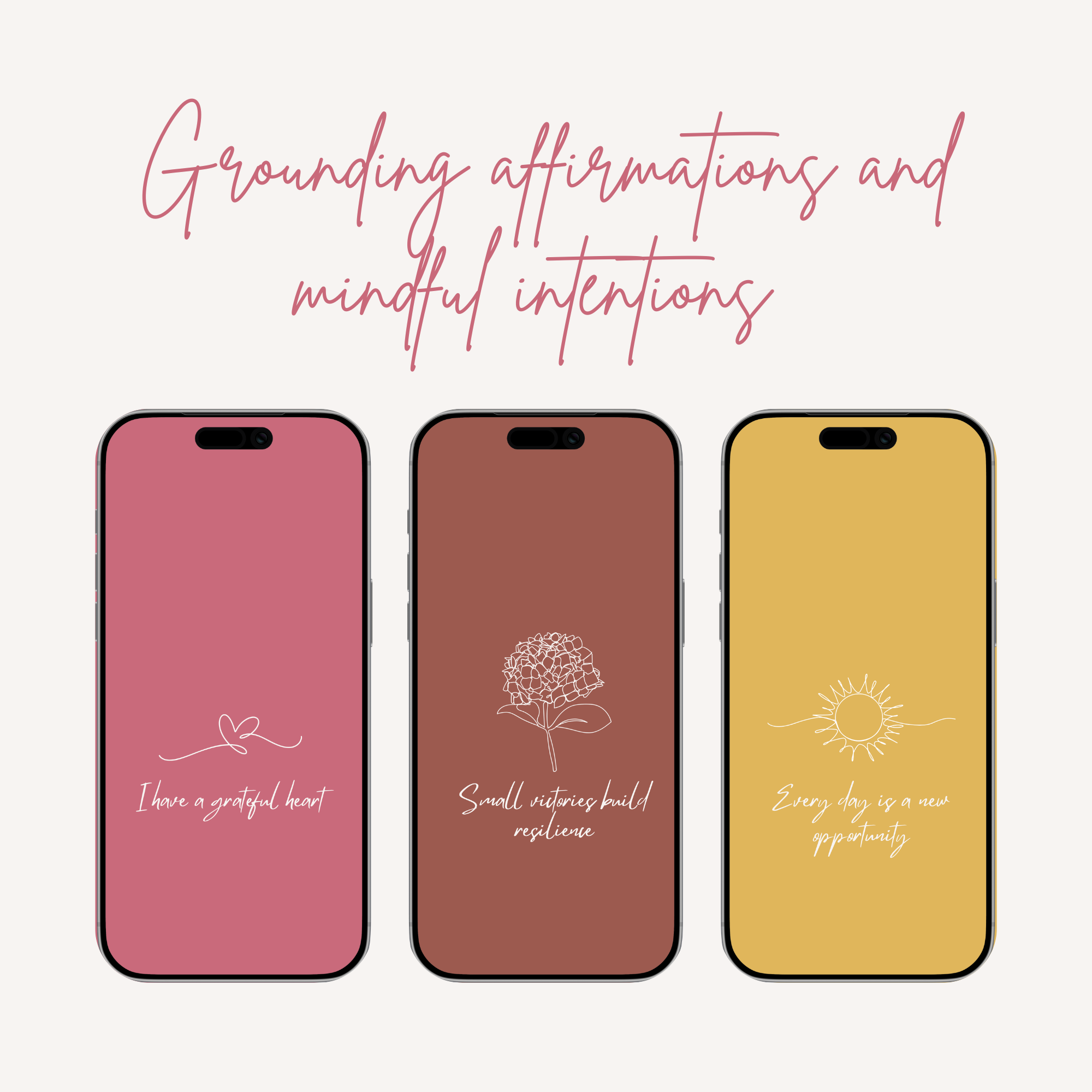 Grounding Affirmations Phone Wallpapers