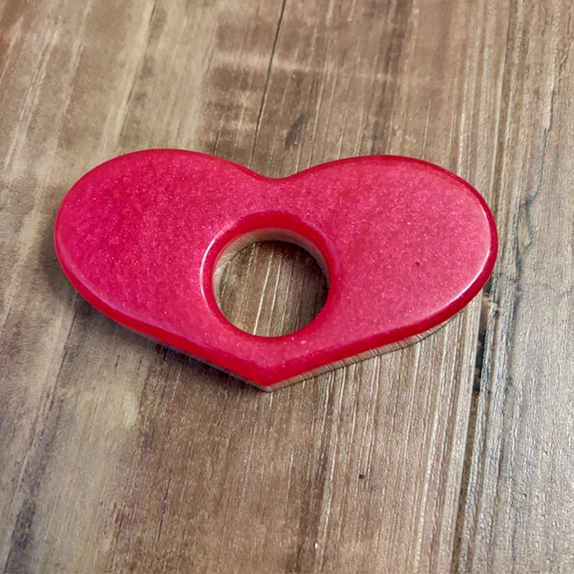 Red Heart-Shaped Page Holder