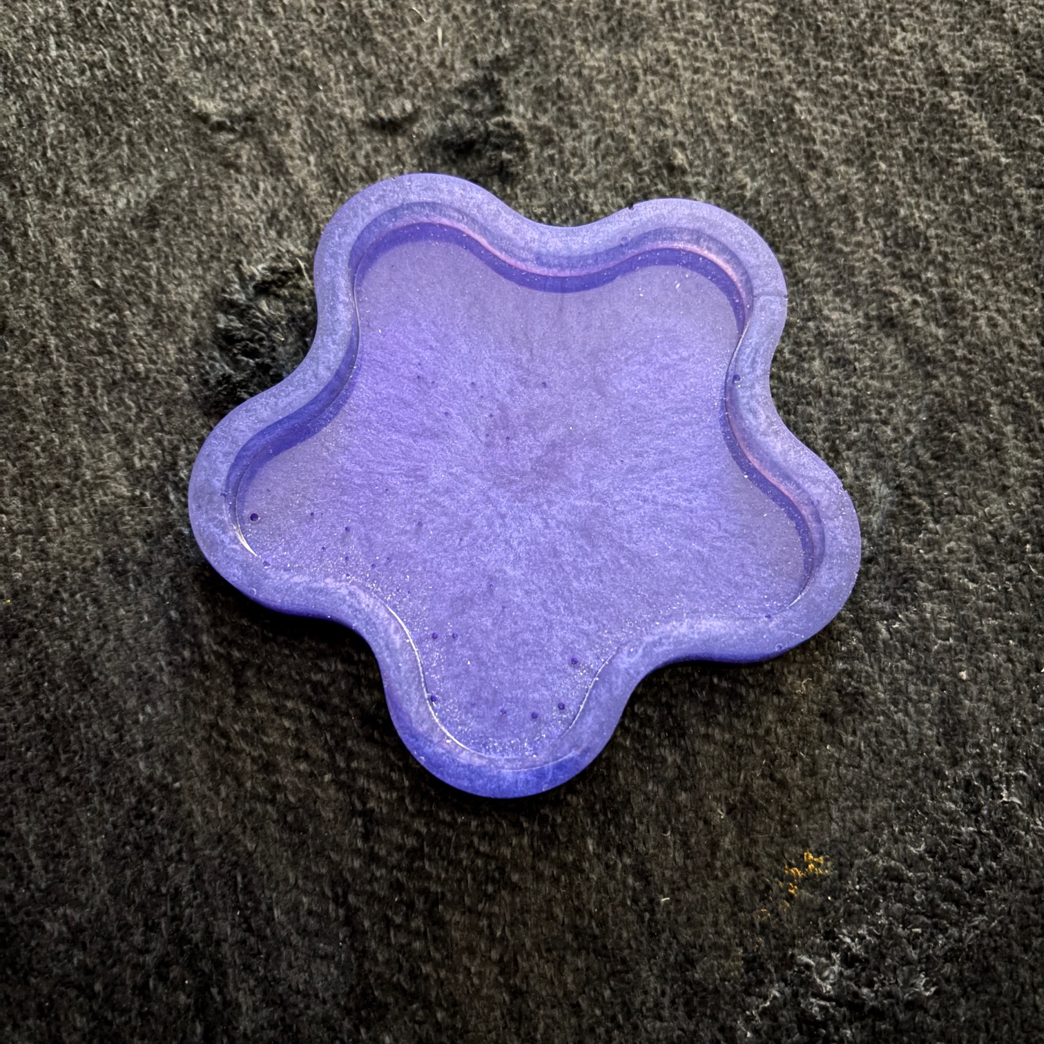 Purple Flower Resin Tray