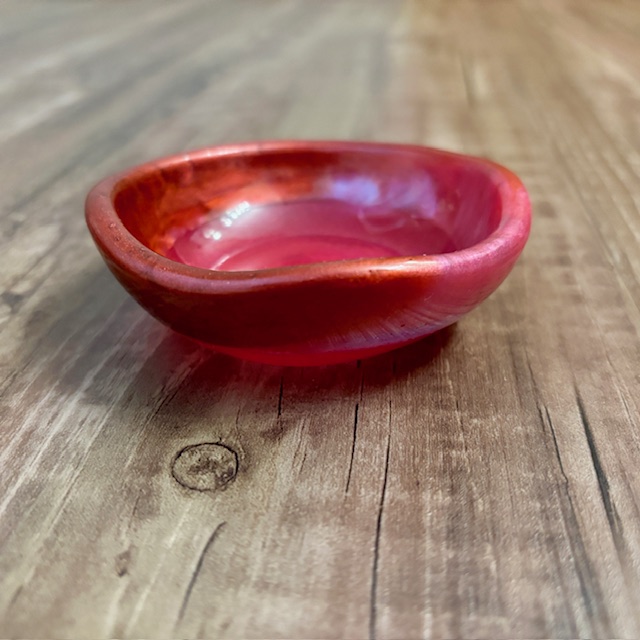 Handcrafted Red Resin Trinket Bowl