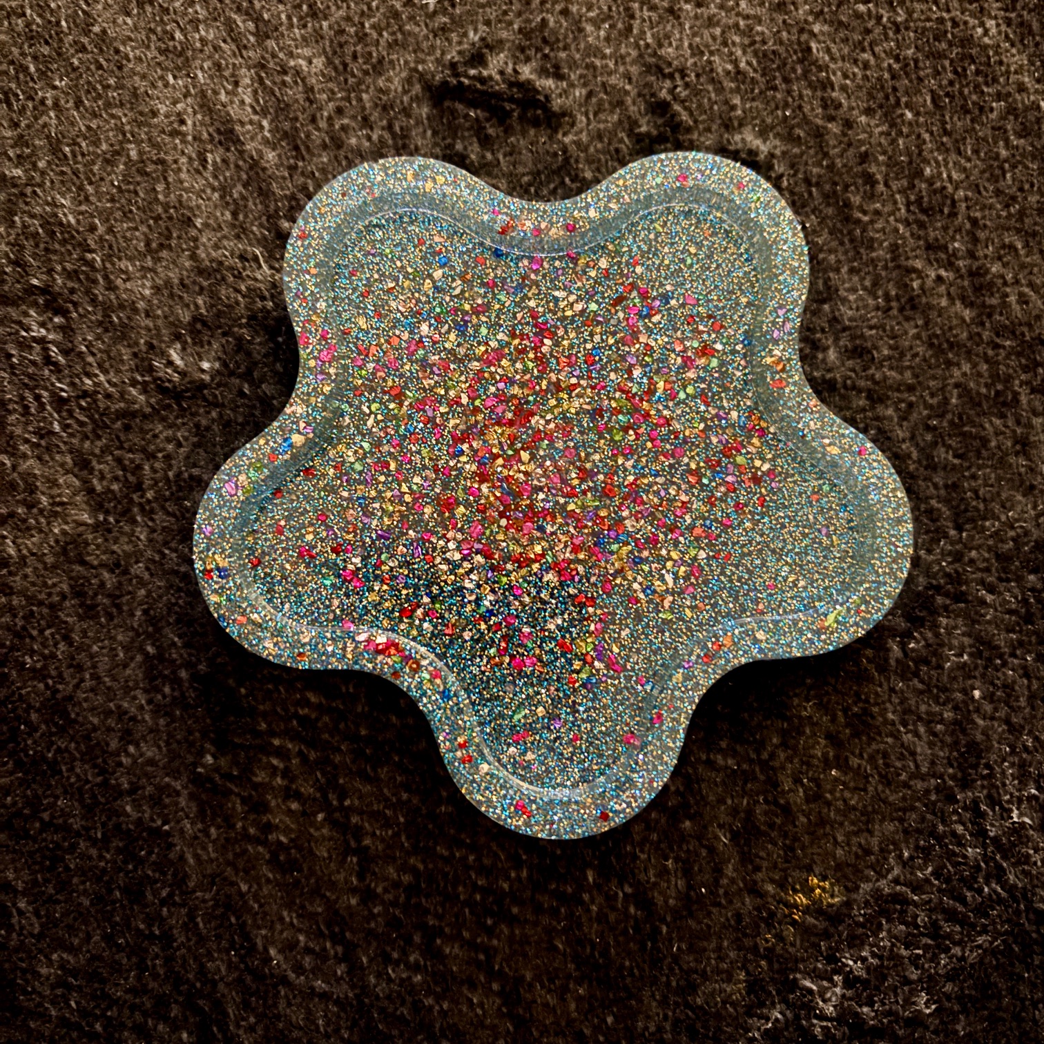 Glitter Resin Flower Tray