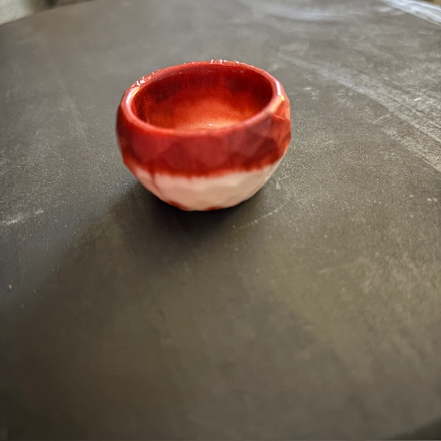 Handcrafted Red Ring Bowl