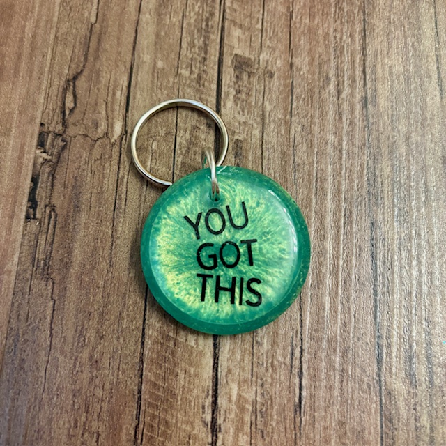 Motivational Resin Keychain