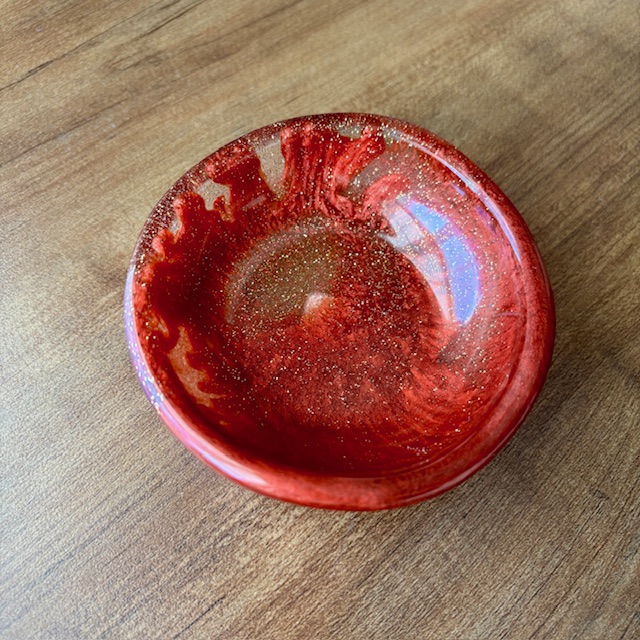 Handmade Red Resin Bowl