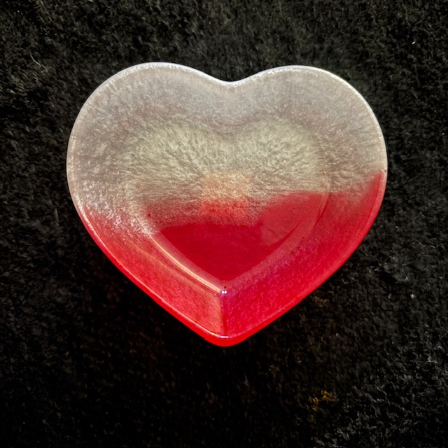 Pink and White Heart-Shaped Bowl