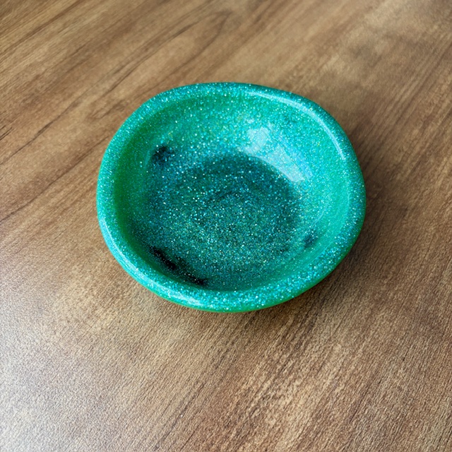 Green Handmade Resin Trinket Dish
