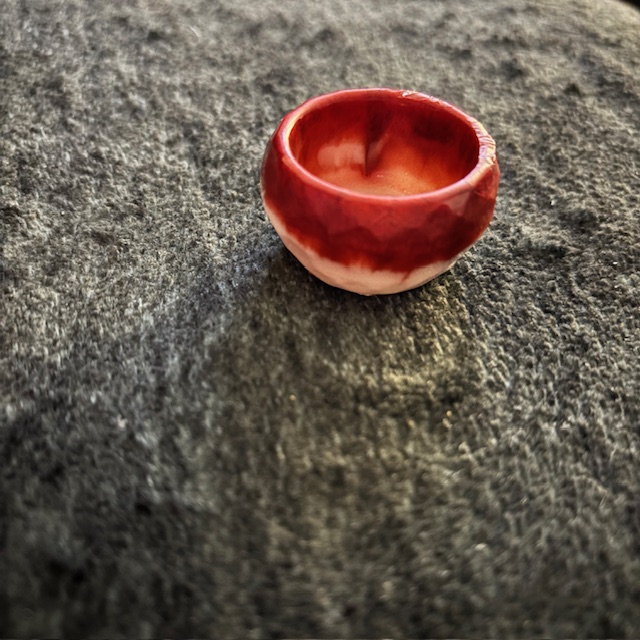 Handcrafted Red Ring Bowl