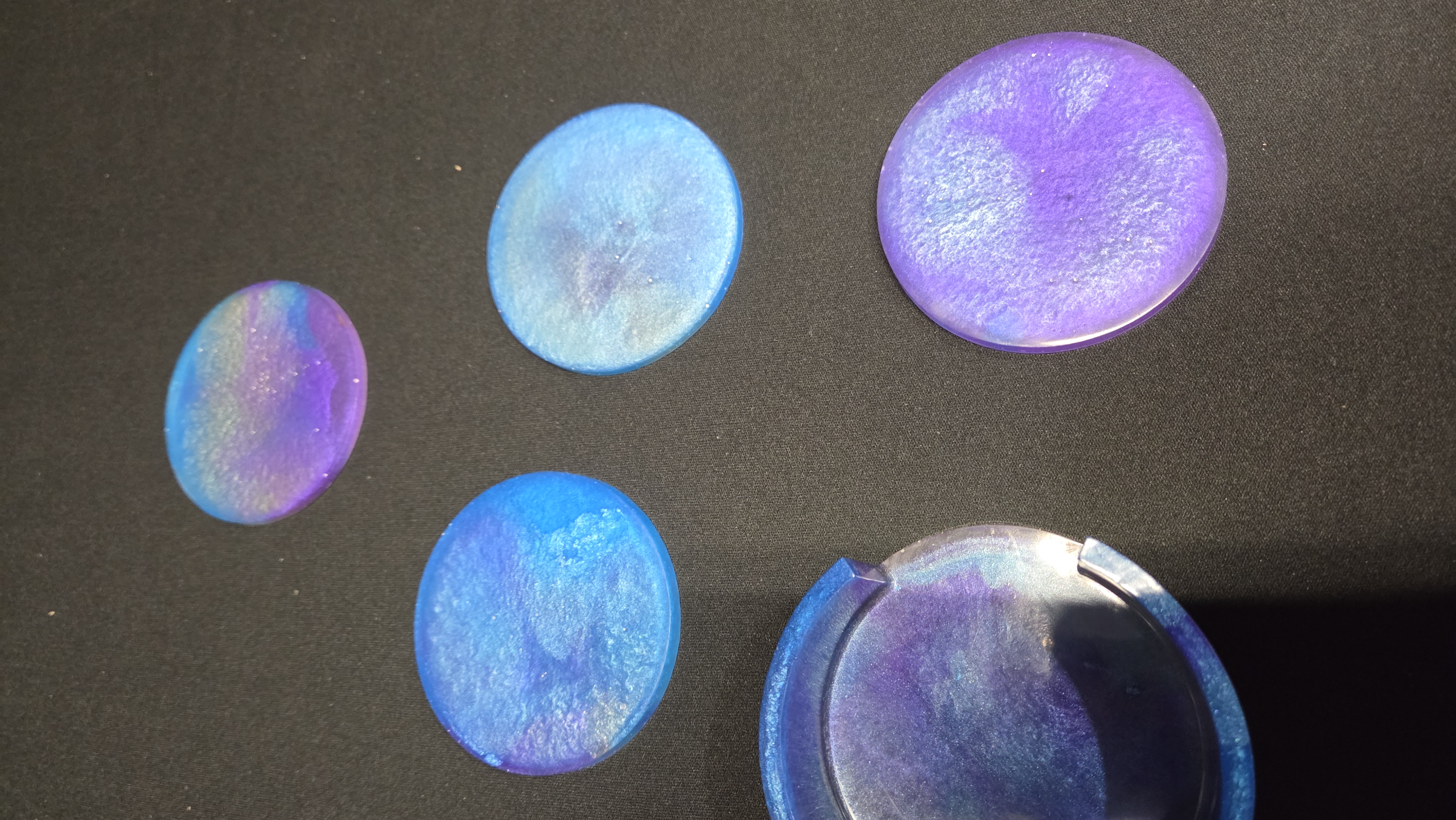 Resin Coaster Set of 4 W. Holder