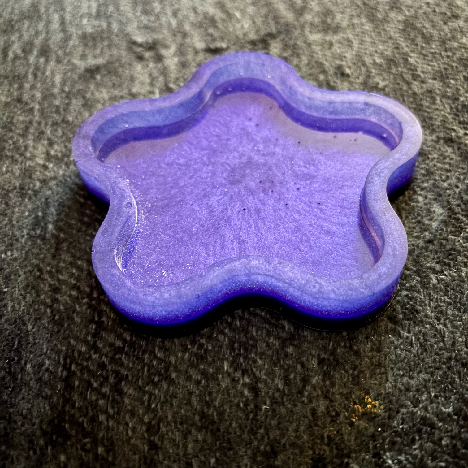 Purple Flower Resin Tray
