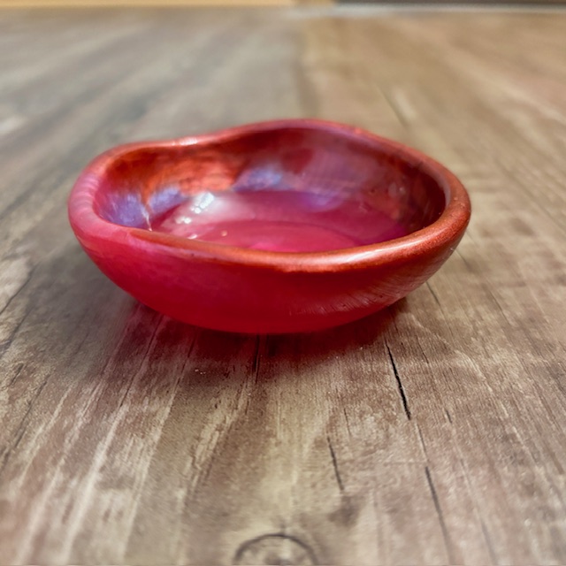 Handcrafted Red Resin Trinket Bowl