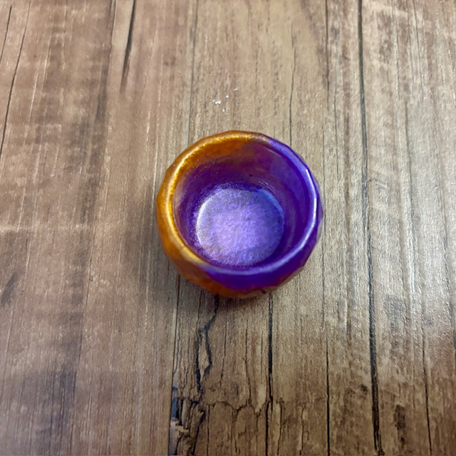 Purple & Gold Resin Ring Bowl