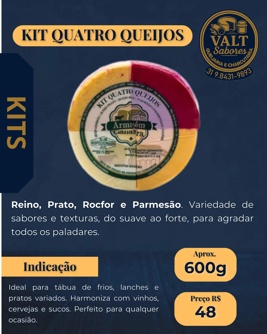 Kit Quatro Queijos