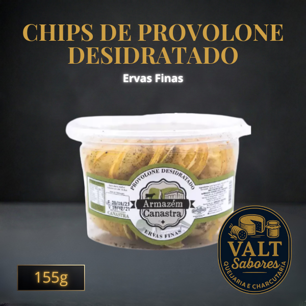 Chips de Provolone Desidratado Ervas Finas/Pimenta